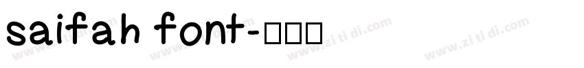 saifah font字体转换